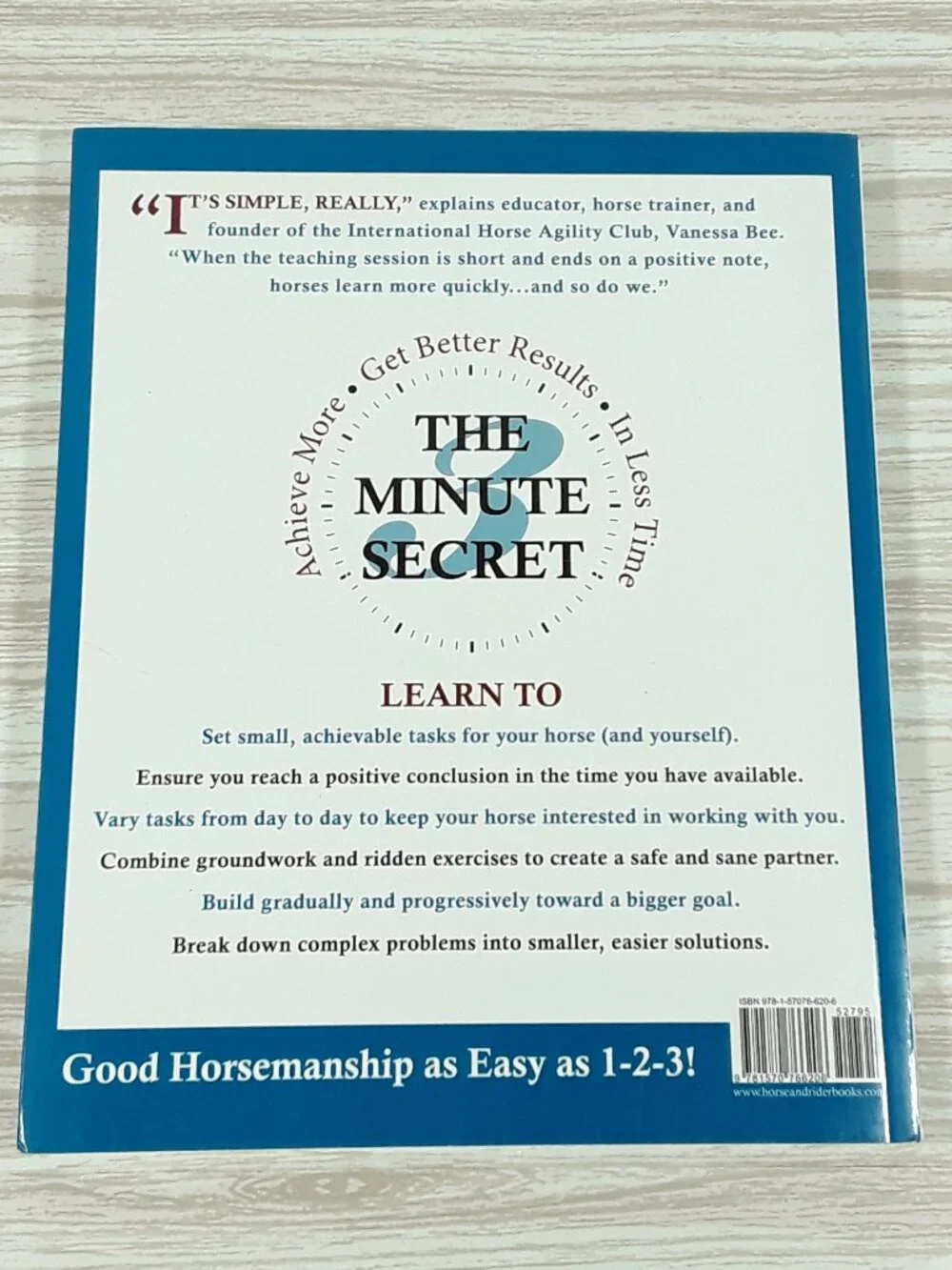 2 Book Lot- 3-Minute Horsemanship, Horse Agility Handbook Vanessa Bee equestrian